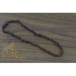 Amber necklace raw polished baroque 